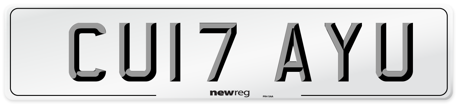 CU17 AYU Number Plate from New Reg